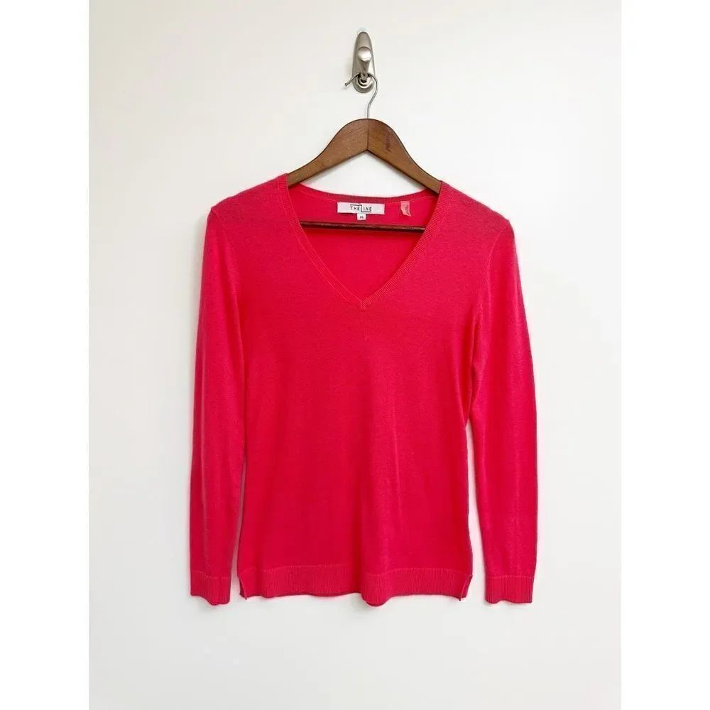 The Line Baldassare V-Neck Sweater Pink Size Extra Small